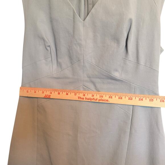 Banana‎ Republic Sz 12 Bi-Stretch Sheath Dress Gray Office Minimalist Preppy - Picture 9 of 11
